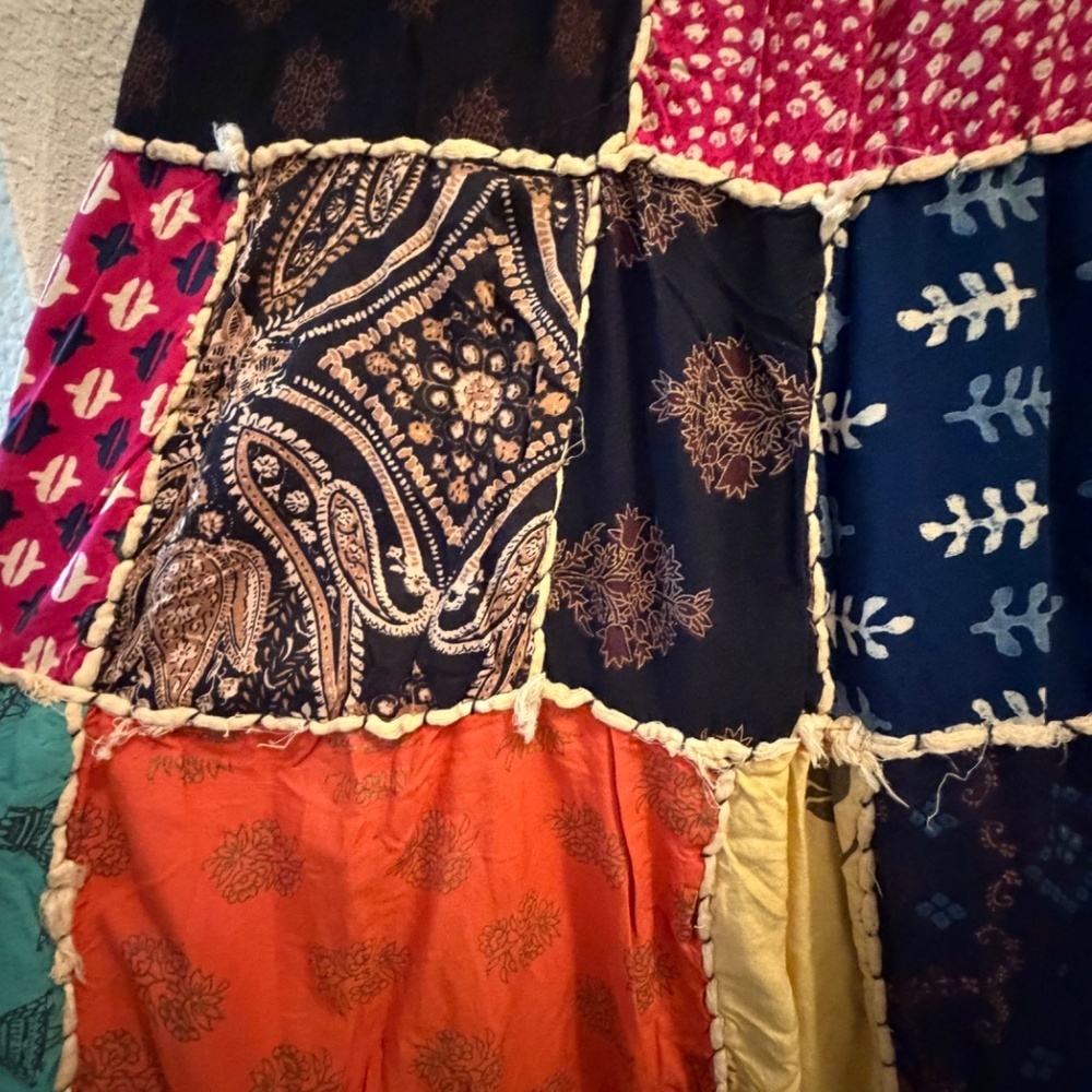 Kantha Patchwork Skirt, One of a kind, Fits like a Small - Picture 9 of 16